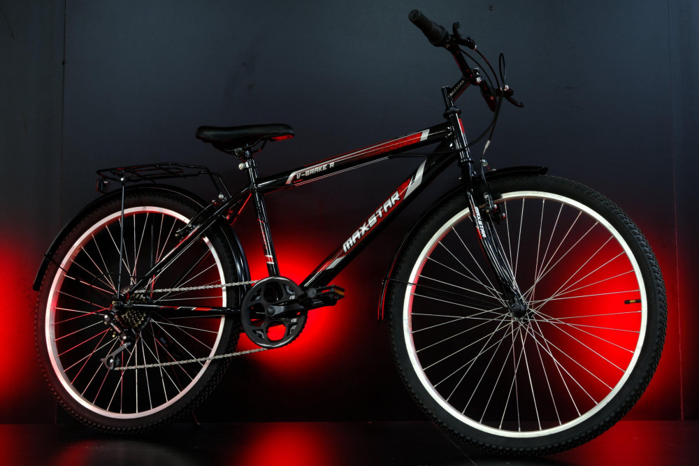 MAXSTAR 26" V-BRAKE R Чёрный/Красный